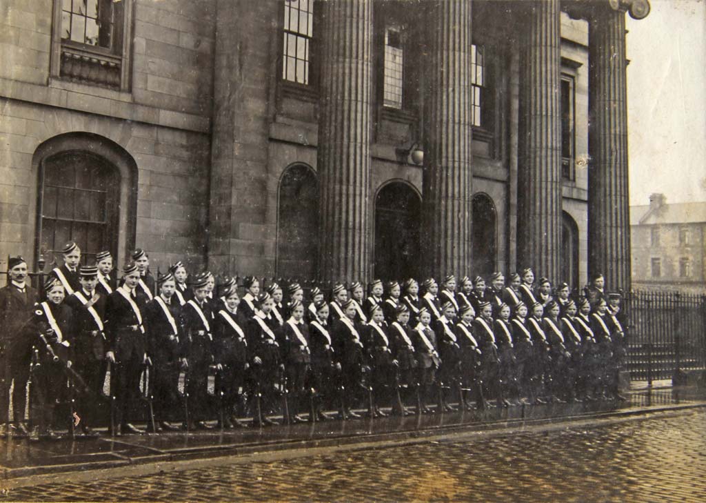 Boys' Brigade, 1st Leith Company  -  Before Annual Inspection, 1913
