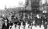 1st Leith Boys' Brigade Company marching through Leith Docks