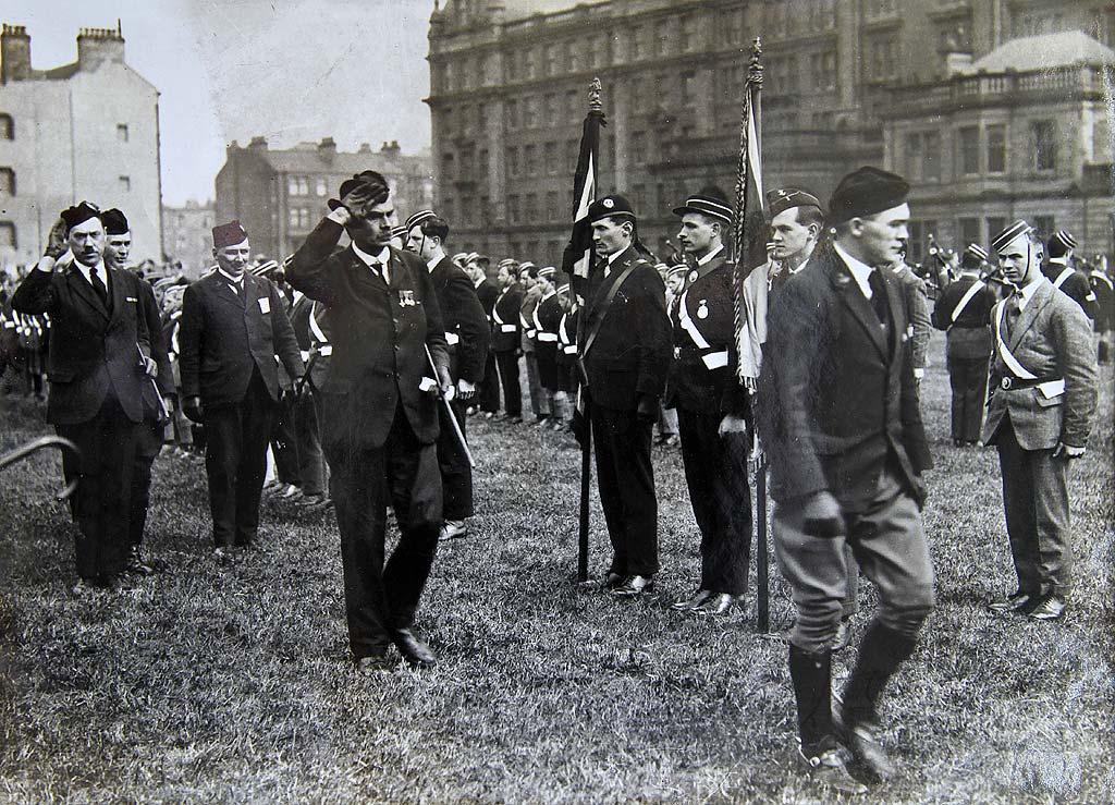 Boys' Brigade Parade in Chancelot Park, now Lethem Park, Ferry Road  -  1930s?