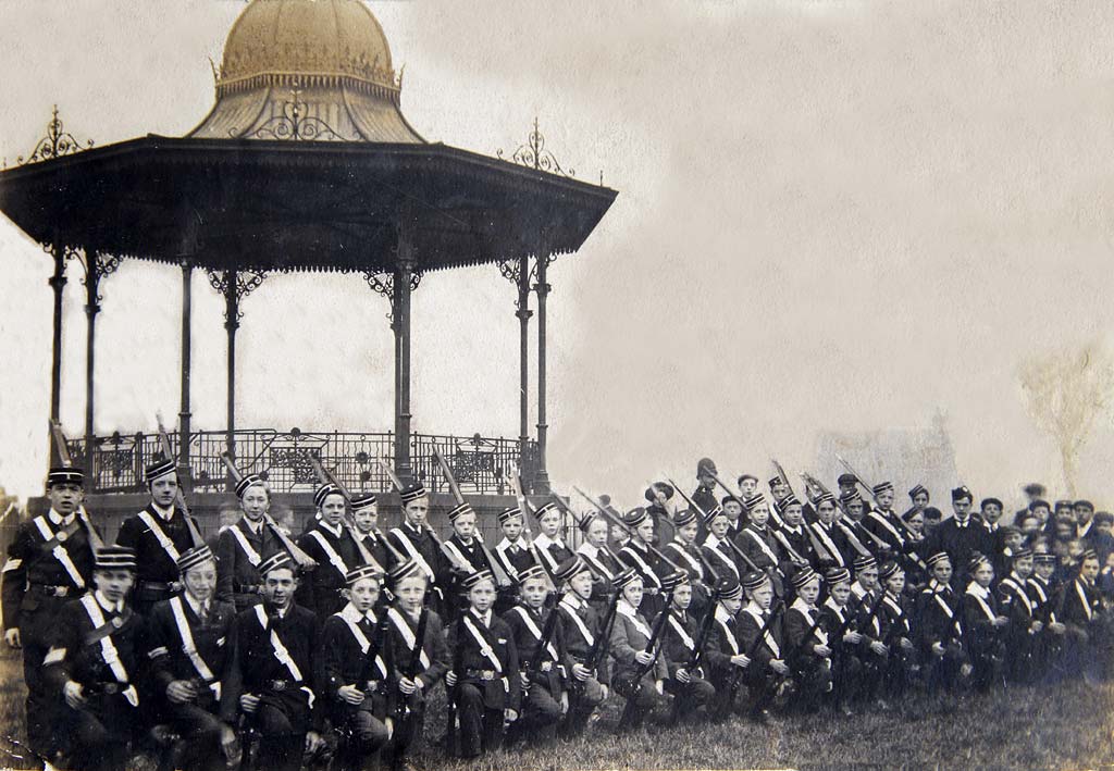 Boys' Brigade - 1st Leith Co at Battalion Inspection in Victoria Park, 1908
