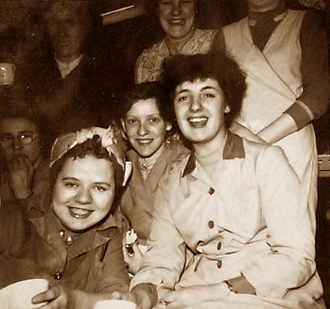 Some of the workers at British Ropes' works at Bath Street, Leith, in 1956