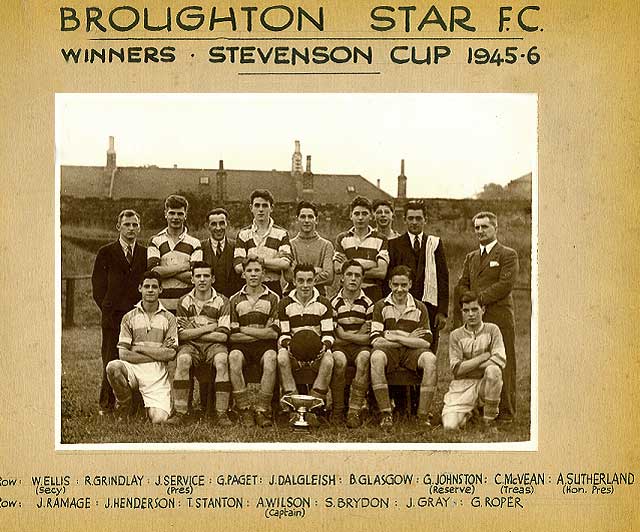 Broughton Star Football Club, Winners of the Stevenson Cup 1945-46