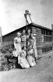 Poultry Assistants on Buttercup Dairy Farm, Clermiston, Edinburgh - 1935