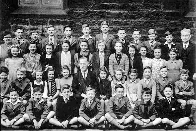 Senior class at Dr Bell's School, Great Junction Street, Leith  -  1946