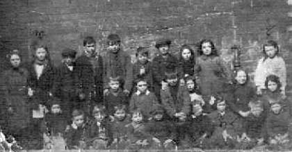 A group of children at 'First Coort', Dumbiedykes Road