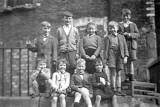 A group of nine children at Dumbiedykes in the mid-1950s