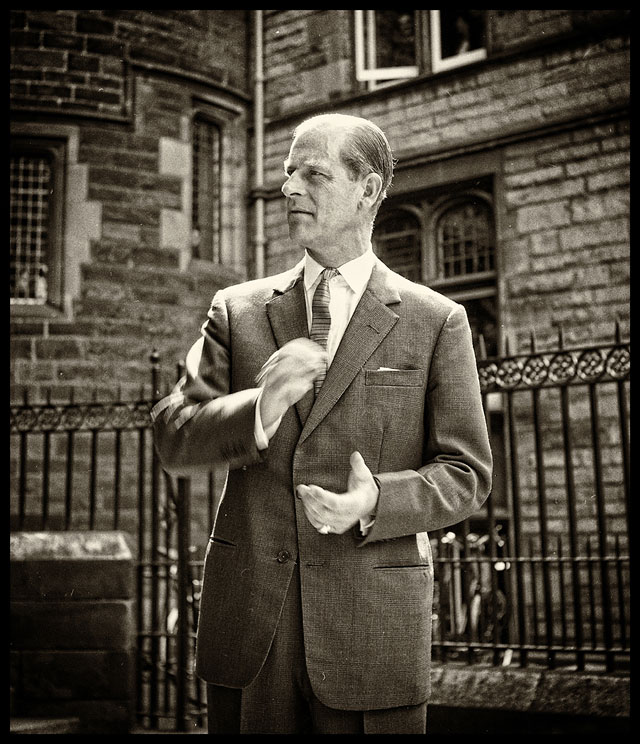 Edinburgh University, Rectorial Battle Day 1963 - Duke of Edinburgh, applauding