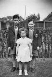 Jimmy white, his  brother and sister  -  Gilmerton, around 1950