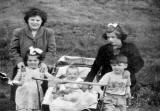 A Group with a Pram in Holyrood Park, Edinburgh