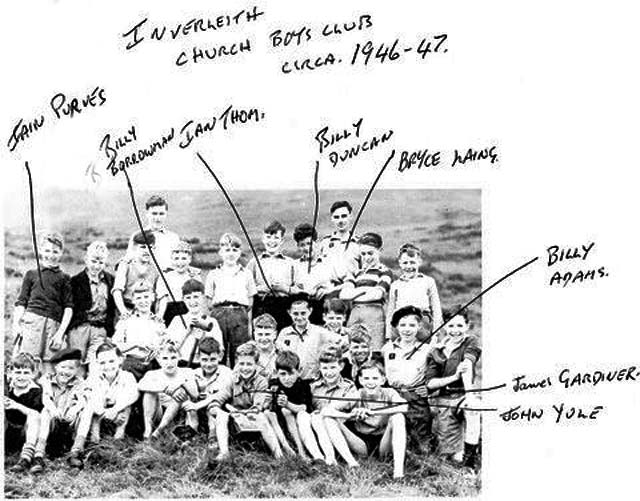 Inverleith Churech Boys' Club - At Camp in the Eildon Hills above Melrose, around 1946-47