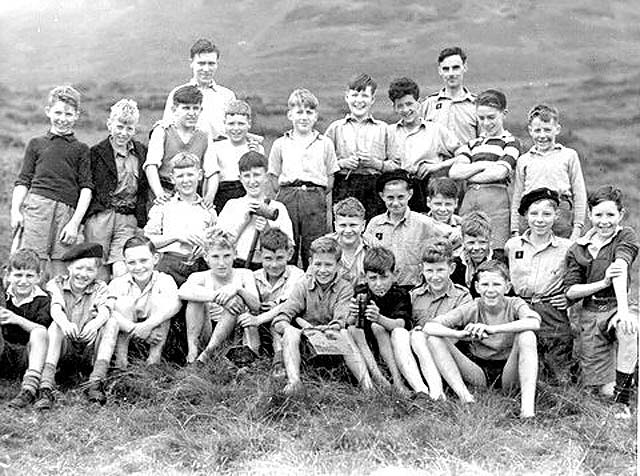 Inverleith Churech Boys' Club  -  At Camp in the Eildon Hills above Melrose, around 1946-47