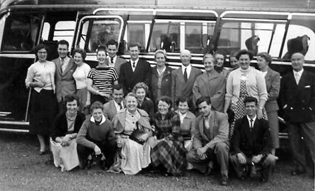 Staff from the Jaeger shop in Princes Street on a coach outing - 1956