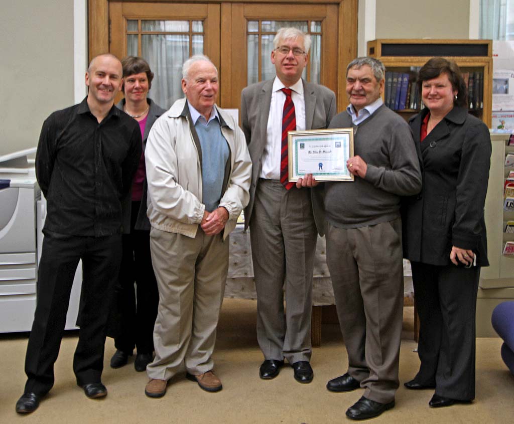 A surprise party for John Stewart, creator of the Old Leither web site.  The party was held at Leith Library on October 9, 2010.