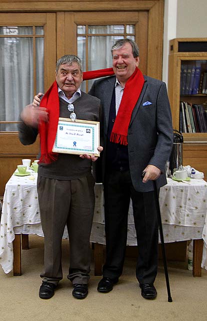 A surprise party for John Stewart, creator of the Old Leither web site.  The party was held at Leith Library on October 9, 2010.