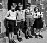 Four Children outside McNaught's store, 1959