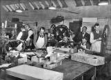 Lady Haig's Factory at the Canongate: Ten workers with wreaths