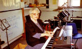 Miss Puntis, John Stewart's Music Teacher at Leith Academy in 1946 visits the new Leith Academy school in 1994