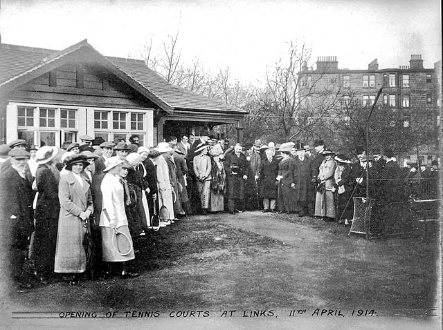 Opening of the Tennis Courts at Leith Links - 1914