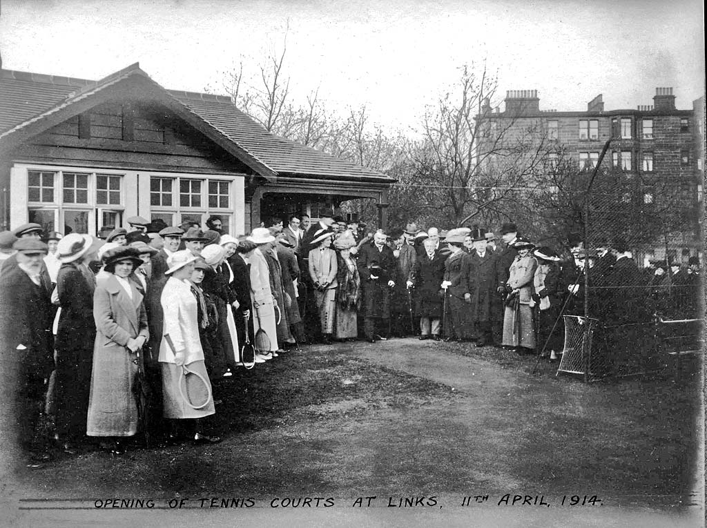 Opening of the Tennis Courts at Leith Links  - 1914
