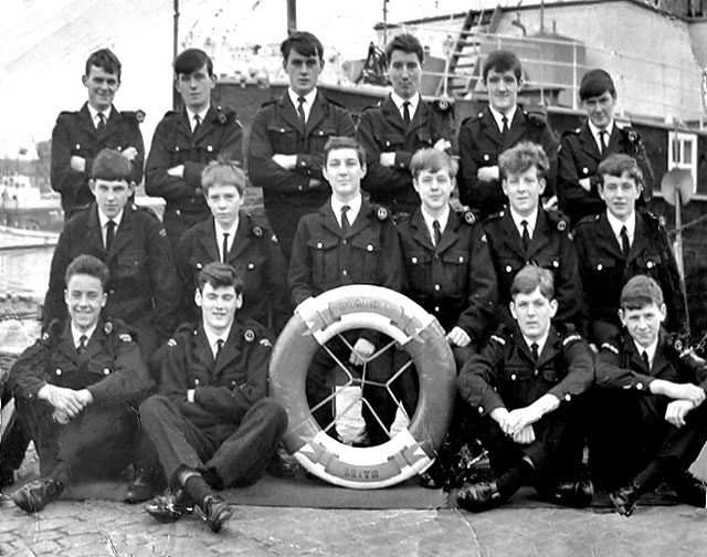 Trainees at Leith Nautical College, Training Ship TS Dolphin, 1967