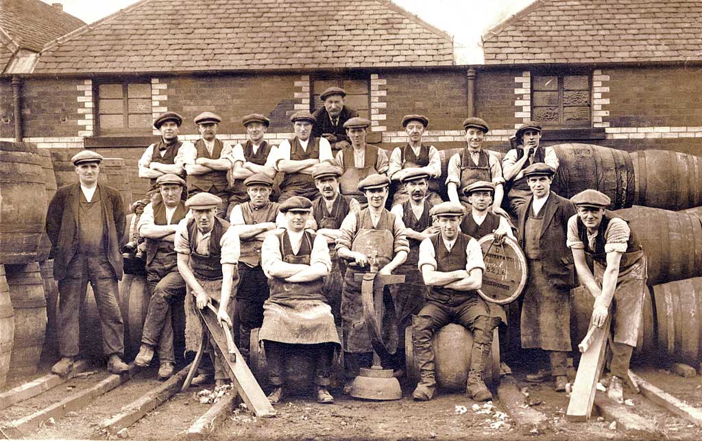 Workers at Murray's Cooperage, Craigmillar  -  Photo probably taken around early 1930s