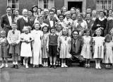 A group of neighbours and family in Niddrie Mains Terrace for the wedding of Bobby Quilietti and Jeanette Henderson