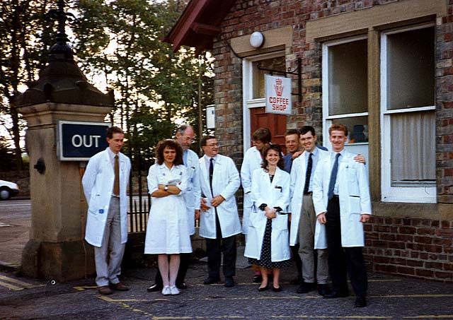 Northern General Hospital Staff  -  Outside the Cafe, beside the Gate
