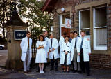 Northern General Hospital Staff  -  Outside the Cafe, beside the Gate