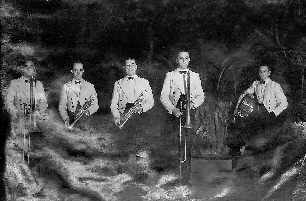 The Brass Section of Tom Bollen's Band at the Palais de Danse, 1935