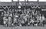 A group gathers at Piershill Square West on Coronation Day, 1953