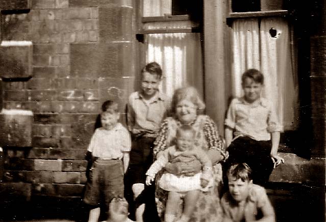 The Jones Family kids and their gran, probably at Pilrig Street