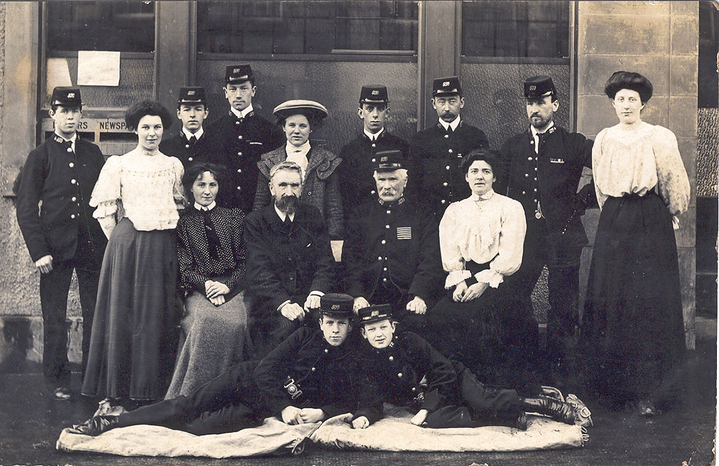 Post Office Workers   -  Penicuik Post Office, early-1900s