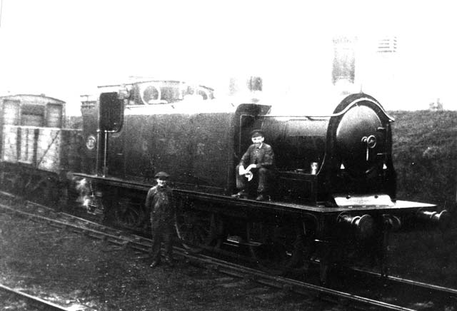 Caledonian Railway Engine and Workers, near Slateford, Edinburgh