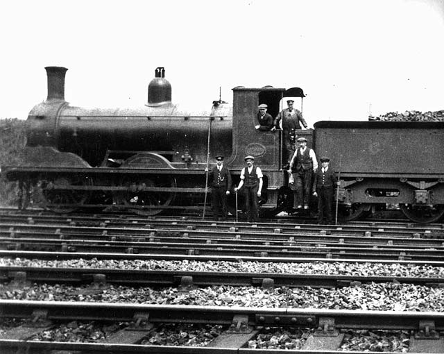 Caledonian Railway Engine and Workers, near Slateford, Edinburgh