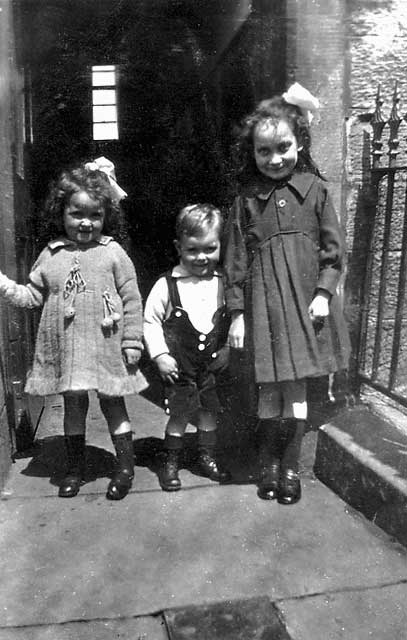 Group of Children outside 6 South Elgin Street  -  late-1920s