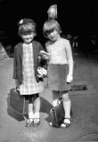 Two girls in St Mary's School Playground, York Place