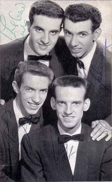 The Crew Cuts  -  signed photograph of the group  -  early 1950s