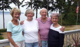 Reunion of four former pupils of Trinity Academy at Whidbey Island, Seattle, Washington, USA in Summer 2014