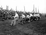 A tug of war competition at Edinburgh University Sports Fields at Myreside  -  Probably some time between 1910 and 1930
