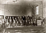Tynecastle Secondary School  -  A class with Meccano  -  around 1930