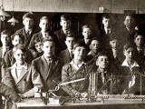 Tynecastle Secondary School  -  A class with Meccano  -  around 1930