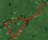 Map of part of the North of Scotland Route, passing through Altnabreac Station - from the John Butler Landscape Photography web site