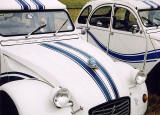 Citroen 2CV in the grounds of Floors Castle, Kelso in the Scottish Borders  -  during the World 2CV Meeting held at Kelso, July 2005