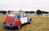 Citroen 2CV in the grounds of Floors Castle, Kelso in the Scottish Borders  -  during the World 2CV Meeting held at Kelso, July 2005