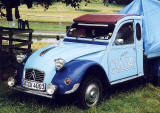 Citroen 2CV in the grounds of Floors Castle, Kelso in the Scottish Borders  -  during the World 2CV Meeting held at Kelso, July 2005