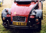 Citroen 2CV in the grounds of Floors Castle, Kelso in the Scottish Borders  -  during the World 2CV Meeting held at Kelso, July 2005