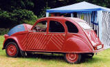 Citroen 2CV in the grounds of Floors Castle, Kelso in the Scottish Borders  -  during the World 2CV Meeting held at Kelso, July 2005