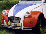 Citroen 2CV in the grounds of Floors Castle, Kelso in the Scottish Borders  -  during the World 2CV Meeting held at Kelso, July 2005