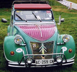 Citroen 2CV in the grounds of Floors Castle, Kelso in the Scottish Borders  -  during the World 2CV Meeting held at Kelso, July 2005