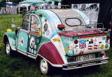 Citroen 2CV in the grounds of Floors Castle, Kelso in the Scottish Borders  -  during the World 2CV Meeting held at Kelso, July 2005